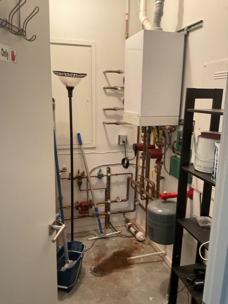 Certified technician performing furnace repair near me.